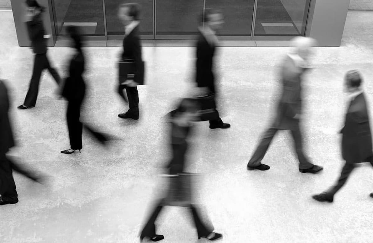 Financial district professionals